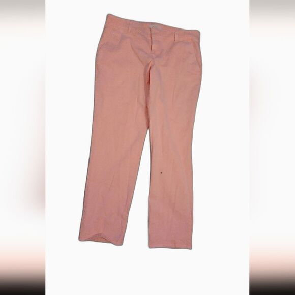 Loft Marissa neon orange straight leg, nwt(black stain front, placed penny comp - Picture 1 of 7